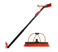 MEVZHH Brosses, Panneau Photovoltaïque, Brosse de Nettoyage de Nettoyage de Pulvérisation D'Eau, Poteau Télescopportable/Tube En Alliage D'Aluminium, Toit de Conservatoire Nettoyant Extensible, 9M /
