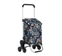 MEVZHH Camions À Main Mobiles Alliage D'Alumiescaliers Pliants Panier, Panier À Trois Vitessestrolley, Cartd'Achat Pliable Portable Et Résistant À L'Usure, Chariots Pliables/D/C. B