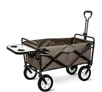 MEVZHH Camions Mobiles À Main Pliant Et Portable, En Plein Air Quatre Roues, Pique-Nique, Supermarché, Pêche, Magasins D'Épicerie, Panier de Camping, Panier Avec Table, Table de Queue Pliable Trolleys