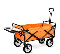 MEVZHH Camions Mobiles À Main Pliant Et Portable, En Plein Air Quatre Roues, Pique-Nique, Supermarché, Pêche, Magasins D'Épicerie, Panier de Camping, Panier Avec Table, Table de Queue Pliable Trolleys