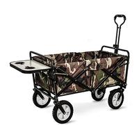MEVZHH Camions Mobiles À Main Pliant Et Portable, En Plein Air Quatre Roues, Pique-Nique, Supermarché, Pêche, Magasins D'Épicerie, Panier de Camping, Panier Avec Table, Table de Queue Pliable Trolleys