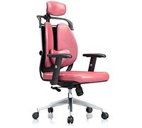 MEVZHH Chaises, Chaise de Bureau Chaise de Bureau Tournante Exécutive Chaise de Bureau Haut Dos En Cuir Pu Chaise D'Ordinateur de Bureau Soli Couleur Chaise de Jeu Chaise de Travail Manager/Pink/116*7