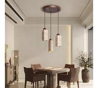 MEVZHH Chandeliers,À Ampoule de Style Sabi, de Restaurant de Style Japonais,À Ampoule En Pierre de Grotte Jaune,À Ampoule Pour Bar Ou Comptoir de Salon,À Ampoule Décorée En Crème, Ajustable/3 Têtes C
