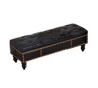 MEVZHH Changer Chaussure Banc Canapé Tabouret Lit Tabouret Magasin de Chaussures Test Chaussure Banc Lotabouret Stockage Tabouret Entrée Salon Vêtements/Noir/90 * 40 * 40Cm