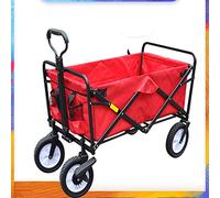 MEVZHH Chariot de Campiextérieur de Camions Mobiles À Main, Panier Pliable de Supermarché, Panier de Poussée Au Sol, Panier Pliable, Chariots Pliables/B/A