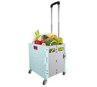 MEVZHH Chariots, Camions À Main Mobiles Sac Portable de Chariot D'Achat Sac Pliable Sac de Panier D'Achat Sacs D'Épicerie Avec Roues Organisateur de Panier Roulant/Rouge / 1Pcs/Bleu/1 Pièces
