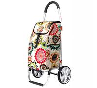 MEVZHH Chariots, Camions Mobiles À Main Pliant Le Chariot À Main Du Chariot de Sac de Camion, Bagages Portables Lourds En Alliage D'Alumipanier de Supermarché Ménager Style de Point/Style de Plaid C