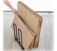 MEVZHH Chariots, Chariot de Stockage En Carton Lourd Avec Roues - Rack En Acier Au Carbpour L'Emballage Et Les Boîtes Express/Noir/31 * 26 * 43 Cm