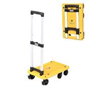 MEVZHH Chariots, Plateforme Mobile Chariot À Main Plateforme de Chariot À Lit Plat Camion Pliable Pousser Avec Roues Tournantes À 360 Degrés Bagage Mobile Rétractable/Jae/97 Cm