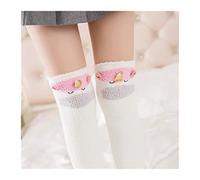 MEVZHH Chaussettes À Genou Imprimées D'Animaux Japonais,Chaussettes À Rayures Mignonnes Belles Longues Cuisses,Chaussettes Chaudes de Compression D'Hiver/Licorne/E Taille