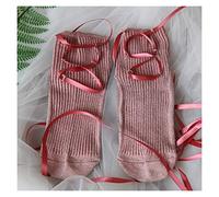 MEVZHH Chaussettes de Tubedoux de Style Japonais,Chaussettes À Dentelle Pour Fille Douce Loli,Semi-Chaussettes Lolita/Rose/E Taille