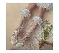 MEVZHH Chaussettes En En Maille de Dentelle, Chaussettes de Veaufairy/Blanc/Autres