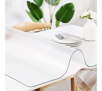 MEVZHH Couvertures de Table, Protecteur de Table Imperméable, Protecteur de Couverture de Table Fort, 3 Mm D'Épaisseur, Couverture de Table Transparente de Coin Rond Mate Et Fond Lisse, Pour Table Ou
