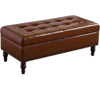 MEVZHH Cuir Tabouret de Stockage Canapé Tabouret Chambre À Coucher Boîte de Stockage Lit Extrême Tabouret Rectangle Magasin de Vêtements Longs Magasin de Chaussures Repos Tabouret Bancs de Stockage/Br