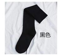 MEVZHH Dames Mode Femme Chaussettes Demeurer Longue Couleure Noir Genou Hautes Chaussettes/Noir/E Taille