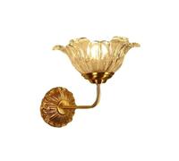 MEVZHH Decorative Wall Lamps & Sconces Modern Home Metal Wall Mount Lights E27/E26 Nordic Style Clear Glass Shade Wall Sconces Flower-Shaped Indoor Wall Lamps