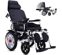 MEVZHH Deluxe Électrextérieur Confortable Mobile Déplacement Fauteuil Roulantpliant Ultra-Léger Aide Plein de Tuyau D'Acier À Quatre Roues Mobile Extérieur Confortable Déplacement Mobile Fauteuil Roul