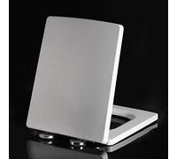 MEVZHH Doux Fermer Épaissir Couvercle de Siège de Toilette Antidérapant Couvercle Carré Convient Toujours Idéal Pour L'Utilisation de La Salle Dens À La Maison Blanc/Blanc/40~45 * 34,5 Cm