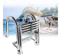 MEVZHH Échelles,Échelle D'Étade Piscine En Acier Inoxydable Bateau Téléscoppliant 4 Ladde Pour Bateau/Piscine/Ponton/Dock,Embarquage Du Ponton D'Entréeère Avec Garde-Main