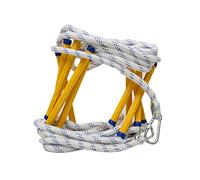 MEVZHH Escalier de Sauvetage Ignifuge de Corde D'Échelle Douce -20M, Échelle de Sécurité Multifonctionnelle D'Évasion D'Urgence Avec Crochets, Pour L'Intérieur/L'Extérieur/15 Mètres