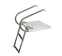 MEVZHH Escaliers, 2 Étapes En Acier Inoxydable Télescopescalier de Bateau, Pliant, Pied Antidérapant, Montage Sur Plateforme, Yacht Marin Et Utilisation de La Piscine
