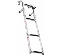 MEVZHH Escaliers, Escalier de Bateau de Ponton Inoxydable, Escalier de Piscine Pliant Avec Poignées En Caoutchouc Polies, Embarquement En 4 Étapes Pour La Plateforme de Natation Et Le Yacht