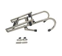 MEVZHH Escaliers, Kit de Railings de Sécurité de Piscine Escalier de Bateau Pliable À 4 Étapes Pour Piscine/Ponton, Escalier D'Embarquement Intérieure Pliable Pour Dock Marine Diver Pour Le Montage