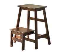 MEVZHH Escaliers,Ladder Escalier Pliant 2 Échelle Échelle, Multifonction 2-En-1 Tabouret En Bois Échelle,Dérapage 330Lbs Échelle Échelle, Stand de Plante de Fleur Intérieure, Chaise Pour La Cuisine À