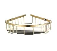 MEVZHH Étagère de Douche D'Angle - Rangement de Salle Den Flottant Sans Forage - Étagère D'Angle En Métal En Or Brossé - Nizer Mural Pour Shampooiet Serviettes - Étagères de Cuisine Et Salle Den