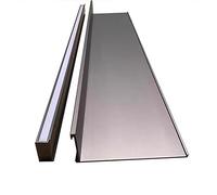 MEVZHH Étagères Flottantes, Étagère D'Affichage Flottante À Led Étagère Murale Moderne En Or Double Côté 60X23X7.5Cm Décor Élégant Idéal Pour Le Salon Chambre À Coucher Et Affichage de Bureau/Grau/60X