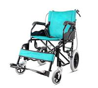 MEVZHH Extérieur Confortable Mobile Fauteuil Roulant Déplacementhines Pliant Léger Auto-Propulsé, Assistant de Voyage Fauteuil Roulant Acier Avec Freins Et Repose-Pieds Amovibles Poids Seulement 12 Kg