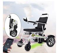 MEVZHH Fauteuils Roulants, Fauteuil Roulant Lourd, Fauteuil Roulant Pliable Et Léger, Dossier Et Angle de Pédale Réglable, Joystick À 360° (Alliage D'Aluminium)