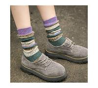 MEVZHH Fille Épaissir Coton Femme Chaussettes Nouvelles Rayées Womens Chaussettes Mode Compression Lycée Féminine Longues Chaussettes/3/E Taille