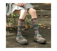 MEVZHH Fille Épaissir Coton Femme Chaussettes Nouvelles Rayées Womens Chaussettes Mode Compression Lycée Féminine Longues Chaussettes/2/E Taille