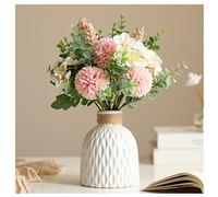 MEVZHH Fleurs Artificielles, Bouquet de Simulation Ensemble Floral Fleurs Séchées Faux Ornements D'Hydrangee Salon Chambre À Coucher Table À Manger Banquet Table Basse Décoration Fausses Fleurs/Rose/B