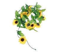 MEVZHH Fleurs Artificielles, Couronnes de Noël Pour Porte D'Entrée 240Cm Fleurs de Guirlande Artificielle Ivy Vine Soie Tournesol Canne Plastfleur Rattanpendue Guirlande Fausses Plantes Clôtures de Ma