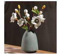 MEVZHH Fleurs Artificielles, Fleur Artificielle Retro Magnolia Simulation Fleur Accueil Porch Décoration Fausse Fleur Salon Chambre À Coucher Décoration Séche Bouquet Set Floral Fausses Fleurs/Bleu