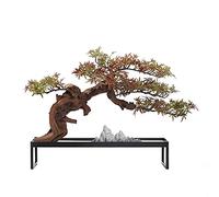 MEVZHH Fleurs Artificielles Plantes Artificielles Arbre Artificiel Paysage Bonsaï Salon Bureau Plante Artificielle Plante En Pot Structure Métallsimulation Montagne Enneigée Simulation Feuille D'Érabl