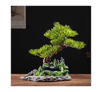 MEVZHH Fleurs Artificielles Plantes Artificielles Arbre Bonsaï Artificiel Décoration Végétale Artificielle Plantes D'Intérieur Artificielles En Pot Avec Base Rocher Artificiel Réaliste Pour Décoration