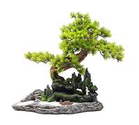 MEVZHH Fleurs Artificielles Plantes Artificielles Arbre Bonsaï Artificiel Décoration Végétale Artificielle Plantes D'Intérieur Artificielles En Pot Avec Base Rocher Artificiel Réaliste Pour Décoration