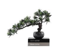 MEVZHH Fleurs Artificielles, Plantes Artificielles Arbre de Bonsaï Artificiel Fausses Plantes Vertes Ornaments Zen Simulation Podocarpus Bonsaï Artisanat Salon Étude Bureau D'Entrée Décoration Arbre d