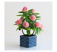 MEVZHH Fleurs Artificielles, Plantes Artificielles En Pot Artificielles En Pot Créatives Fausse Grenade Mangue Pommier Plante En Pot Plante Verte Pour Bureau À La Maison Étagère Table Décoration Plant