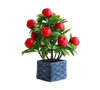MEVZHH Fleurs Artificielles, Plantes Artificielles En Pot Artificielles En Pot Créatives Fausse Grenade Mangue Pommier Plante En Pot Plante Verte Pour Bureau À La Maison Étagère Table Décoration Plant