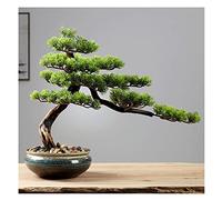 MEVZHH Fleurs Artificielles, Plantes Artificielles Plante de Simulation D'Arbre de Bonsaï Artificiel En Pot Zen Fausse Plante Verte Bonsaï de Pin D'Accueil Adapté À La Décoration Intérieure Du Salon A