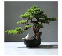 MEVZHH Fleurs Artificielles, Plantes Artificielles Simulation Bienvenue Pin Bonsai Ornaments Faux Arbre Pin Arbre Plantes Vertes Salon Hôtel Décoration D'Entrée de La Maison Décoration Douce Aménageme