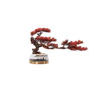 MEVZHH Fleurs Artificielles, Plantes Artificielles Simulation de Pin D'Accueil Artificiel Podocarpus Bonsai Décoration Porche Zen Salle de Thé Réception Décoration 23.6X14.1In Arbre de Simulation