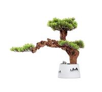 MEVZHH Fleurs Artificielles, Simulation de Plantes Artificielles Bienvenue Ornaments de Pin Podocarpus Plantes En Pot Salon Porch Table Basse Étude de Réception Bonsai Artificiel Convient Comme Arbre