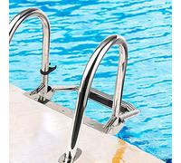 MEVZHH Heavy Duty Swim Deck Escalier Piscine Escalier de Bateau Pliant 4 Étapes, Escaliers D'Embarquement Maritime En Acier Inoxydable, Escalier Télescopavec Barreau Extra Grand, Pour Piscine En Ponto