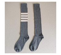 MEVZHH Japonais Jkiforme En Tube Chaussettes Filles Rayures Asymétriques Automne Hiver Fille Adolescente Tout Match Quatre Barres Chaussettes Femmes Chaussettes/Gris/E Taille