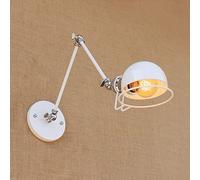 MEVZHH Lammurale, Sconce Industriel Bras de Balançagemurale - Monture Murale + Câble Couvre, Finition, Éclairage Mural Chambre À Coucher Intérieure Couloir Salon/Blanc/30 + 30 Cm